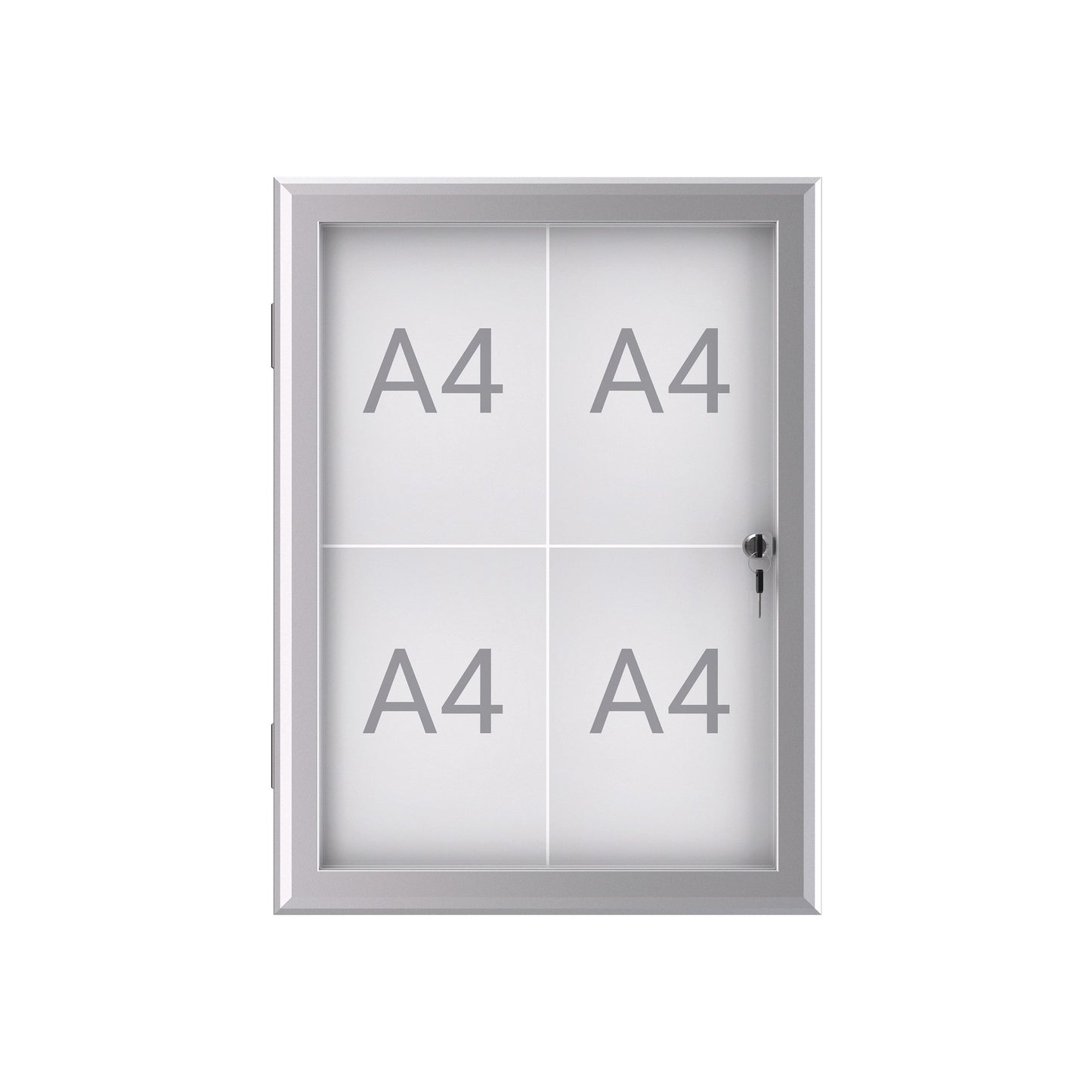 MAUL - Mur d'affichage intérieur extérieur excite tableau blanc 4xA4 avec serrure