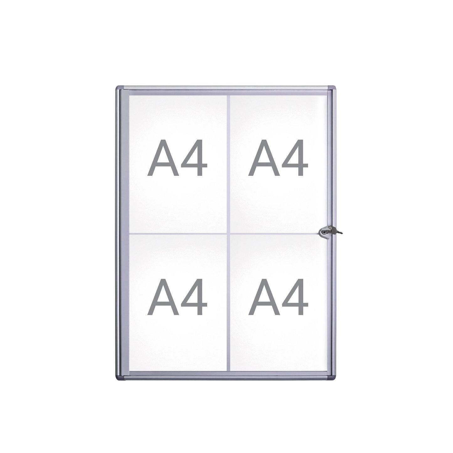 MAUL - Mur d'affichage d'intérieur tableau blanc extra fin 4xA4 avec serrure