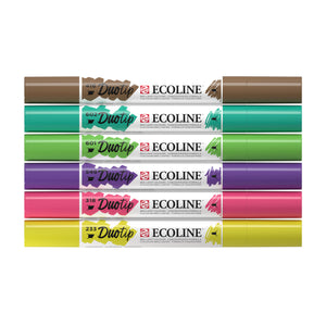 Talens Ecoline -  Duotip ecoline set 6 stuks botanisch