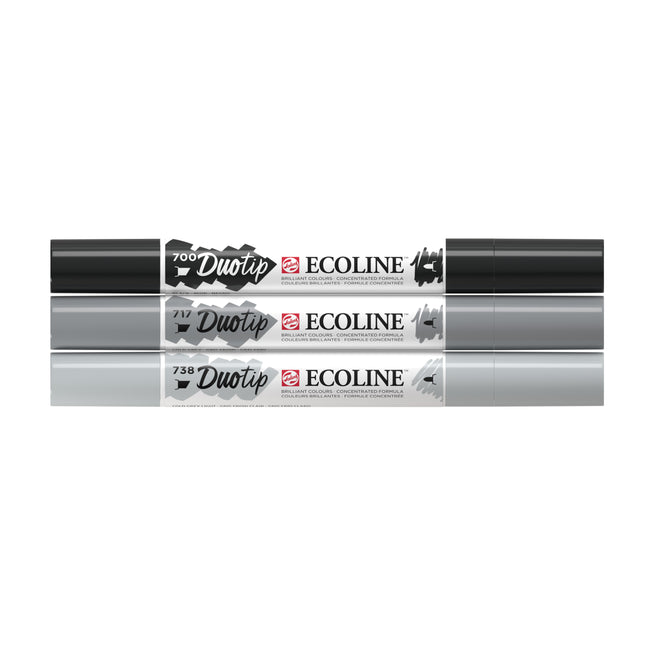 Talens - Duotip Ecoline set of 3 pieces black and gray