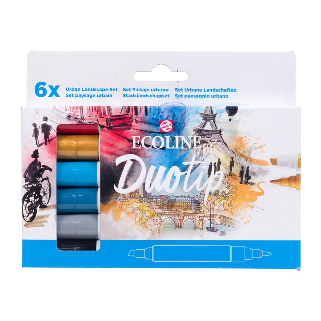 TALENS - Duotip Marker Ecoline Urban Landscape Set 6 kl | 3 pièces