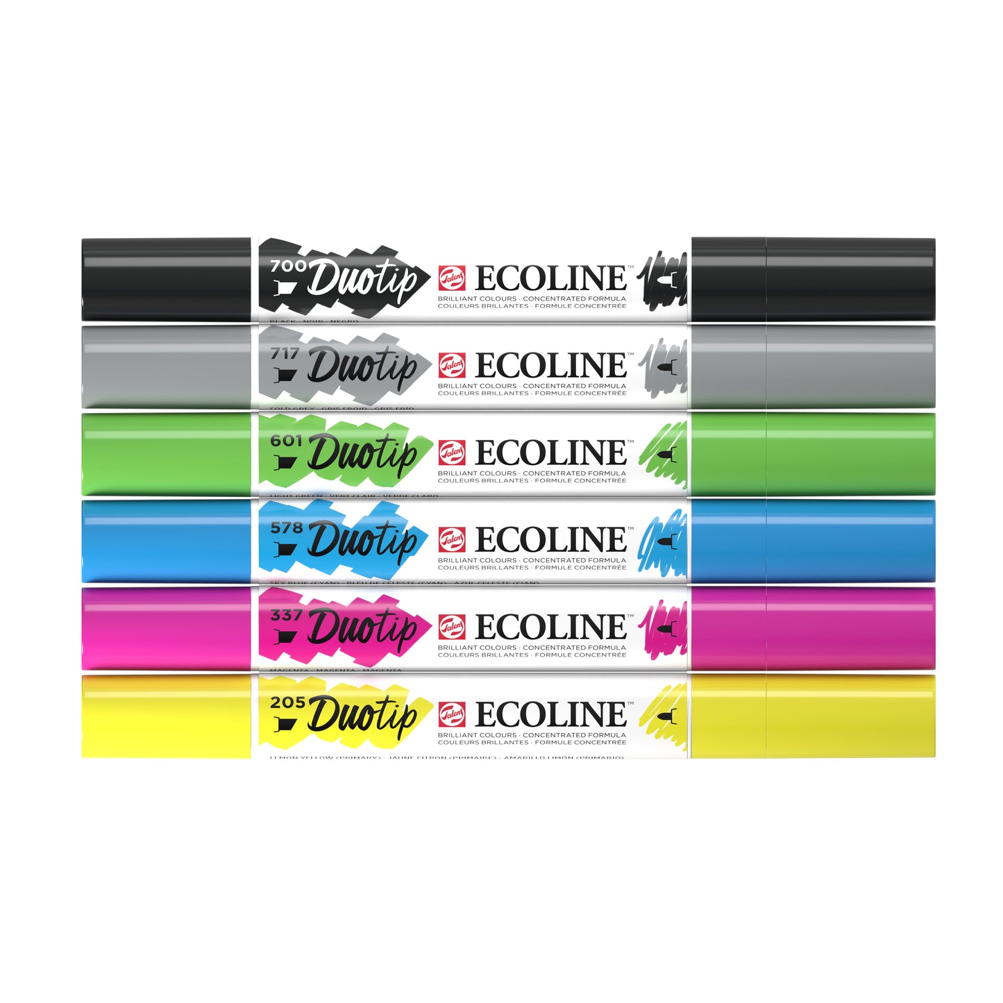 Talens - Duotip Ecoline set 6 pezzi basic | 3 pezzi