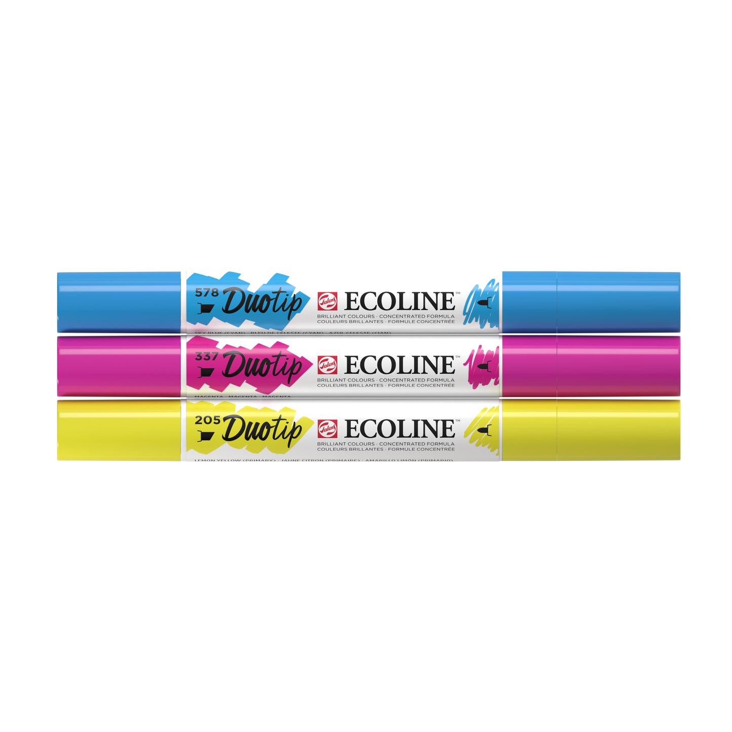 Talens - Duotip Ecoline lot de 3 primaires