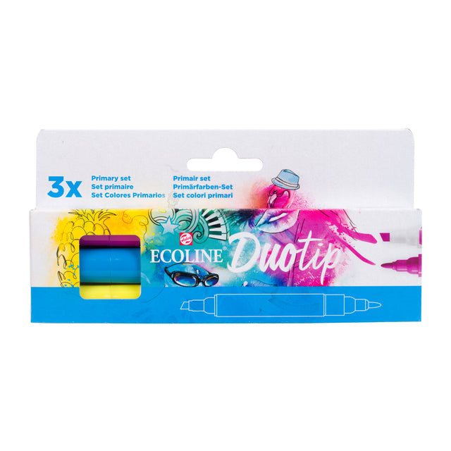 TALENS - Duotip Marker Ecoline Primary Set 3 Couleurs | 3 pièces