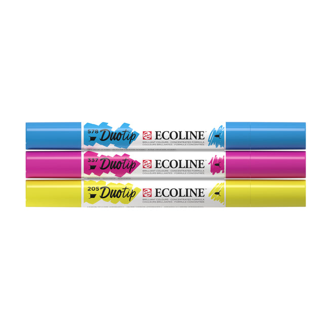 Talens - Duotip Ecoline set of 3 pieces primary | 3 pieces