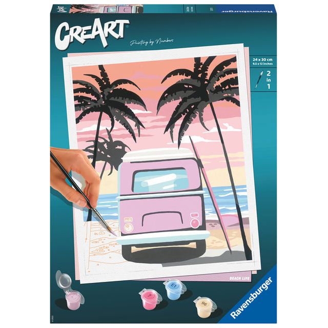 Ravensburger - Gemälde über Songs Creart Beach Life | 1 Box