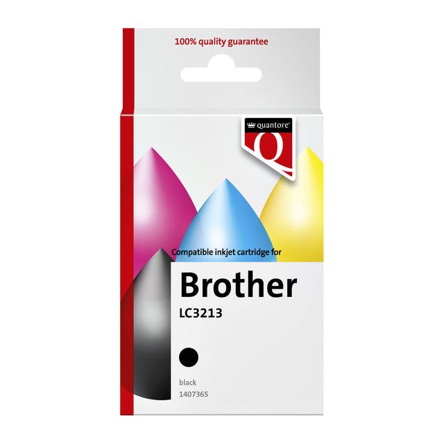 Quantore - Inkcartridge Brother LC3213 Black | 1 pièce | 12 pièces