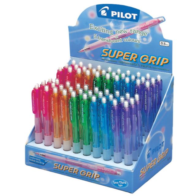 Pilot -  Vulpotlood  Supergrip HB 0.5 neon assorti | 60 stuks