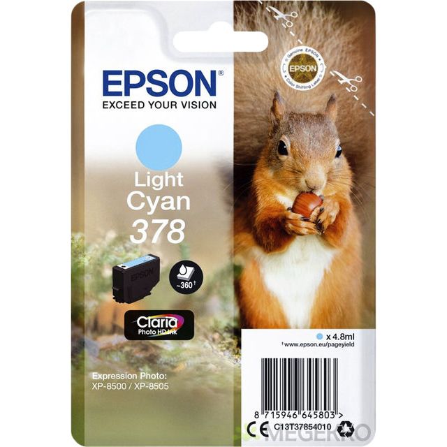 EPSON - Inkcartridge 378, 360 pages, OEM C13T37854010, Light Cyan