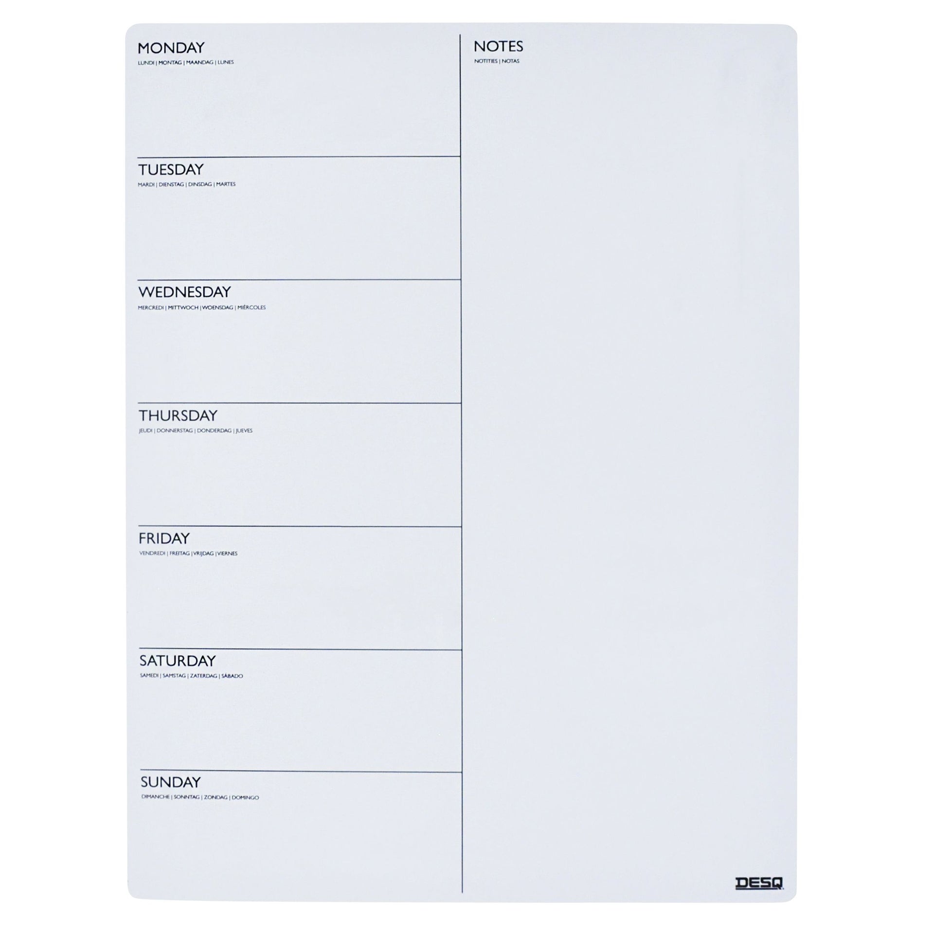 Desq - Agenda magnetica settimanale 40x30cm magnetica