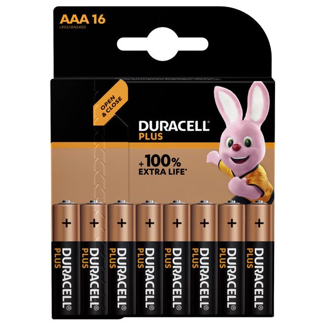 Duracell - Batterie Duracell plus AAA 16st | Blister une pièce de 16