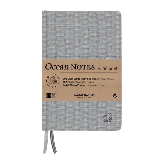 Aurora - Notebook Aurora Ocean A5 192Blz Ligne 80gr Gray | 1 pièce