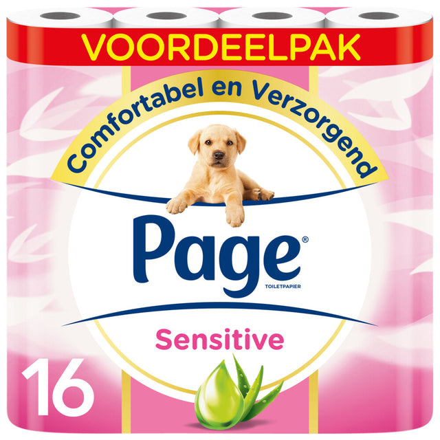 Page - Page de toilette Page sensible ALOE VERA 3LGS | Pak un 16 pièces | 7 pièces