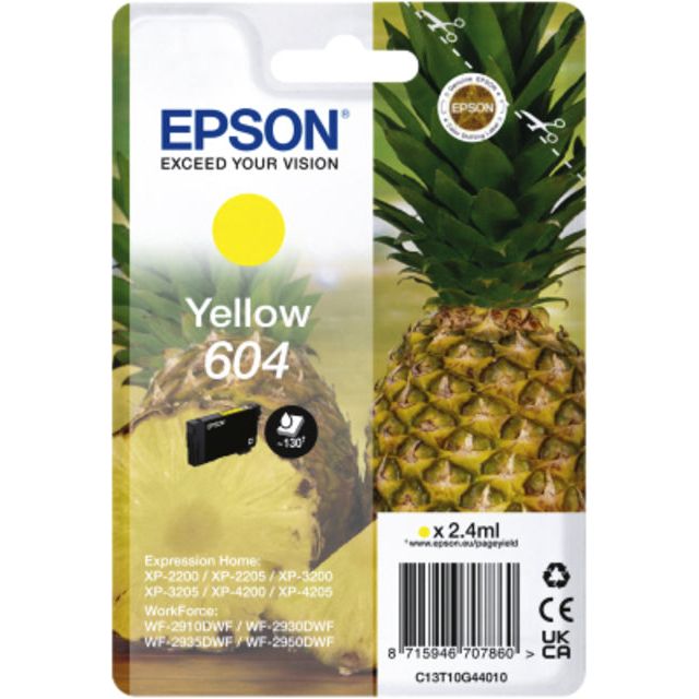 EPSON - Inkcartridge EPSON 604 T10G44 Jaune | 10 pièces