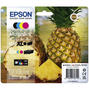 Epson -  604XL inktcartridge 4 stuk(s) Origineel Hoog (XL) rendement Zwart, Cyaan, Magenta, Geel