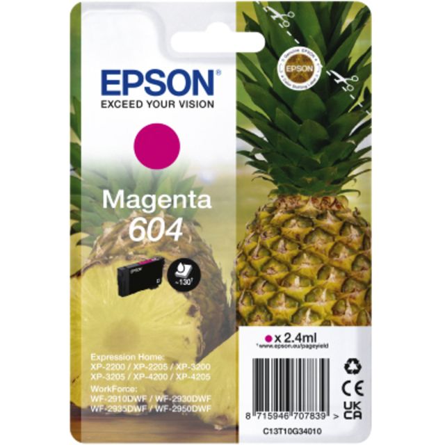 Epson - Tintenpatrone 604 T10G34 rot | 10 Stück