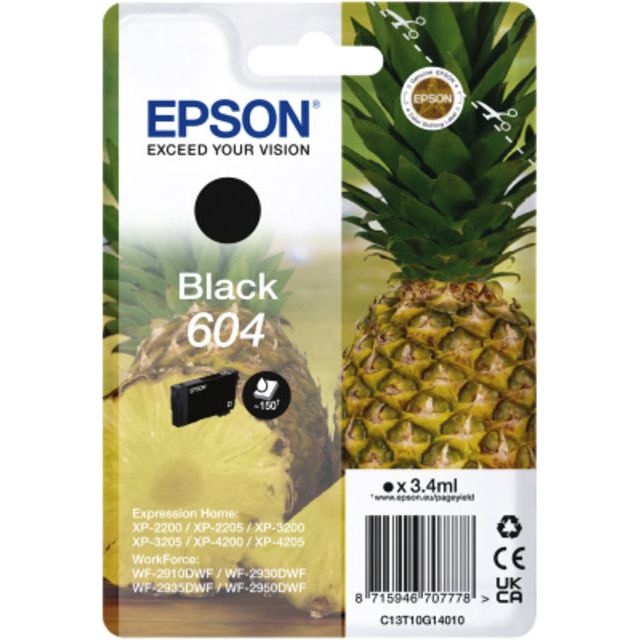 EPSON - Tintenpatrone Epson 604 T10G14 Black | 1 Stück