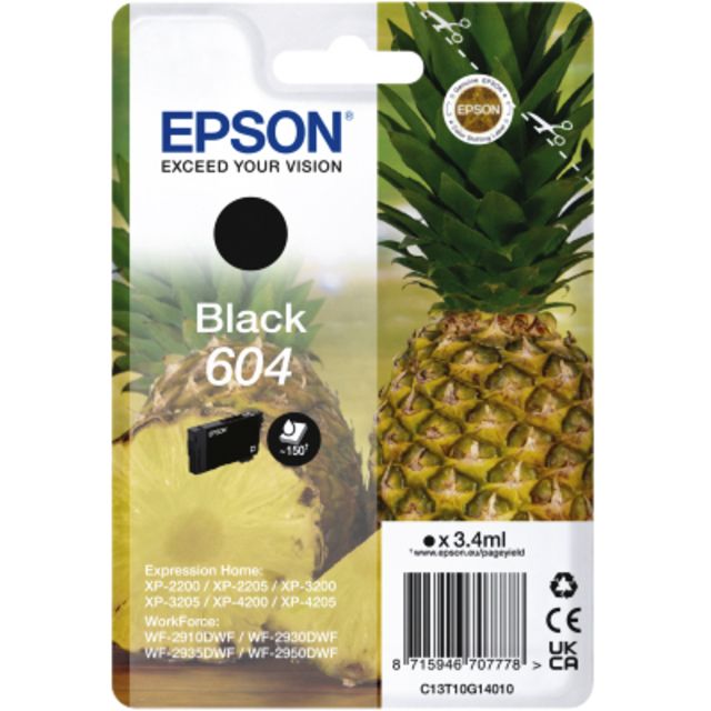 Epson - Tintenpatrone 604 T10G14 schwarz