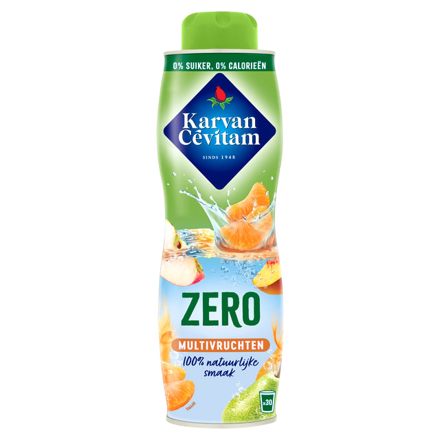 Karvan Cevitam - Siroop Karvan Cevitam Multiv -Früchte 0 Zucker 600ml | Flaschen Sie einen 600 Milliliter | 6 Stück