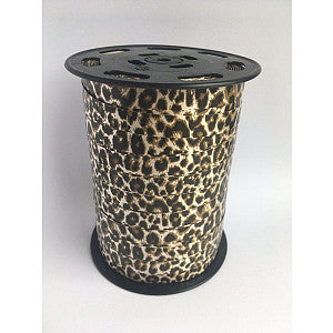 Ruban à friser imprimé animalier 10mm x 225 mètres Jaguar