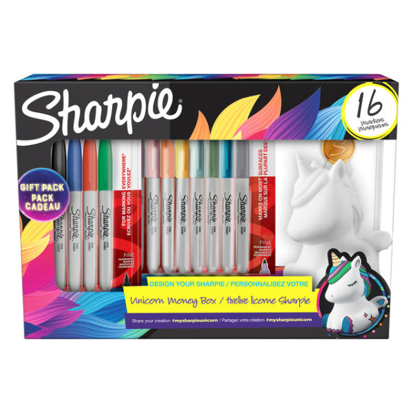 Felt -Tip Sharpie autour de la paquet-cadeau Unicorn Fine Assorti de 10 pièces