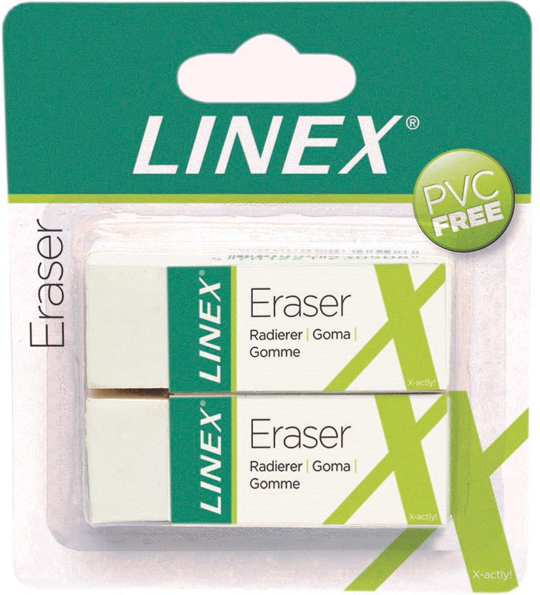 Linex - gomme blanche, blister de 2 pièces