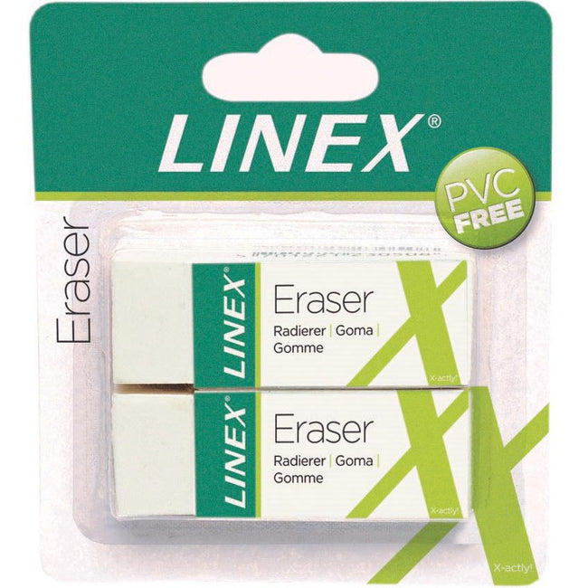Linex - white eraser, blister of 2 pieces