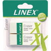 Linex - weißer Radiergummi, Blister mit 2 Stück