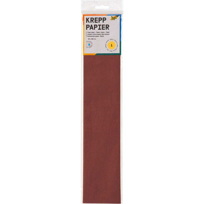 Folia Paper -  Crepepapier folia 50x250cm 10vel 161 kastanjebruin | 10 stuks
