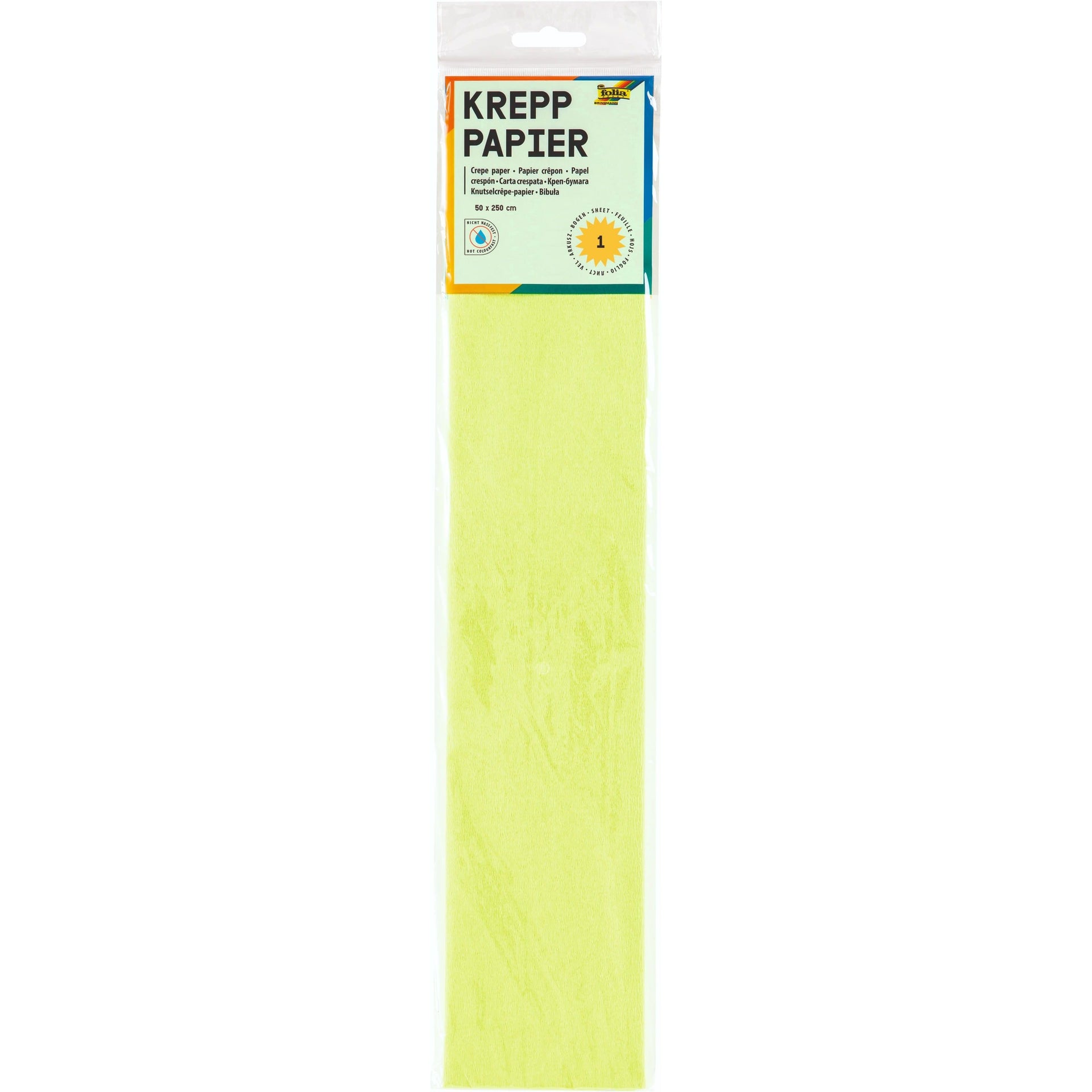 Folia - Carta crespa 250x50cm nr145 verde chiaro