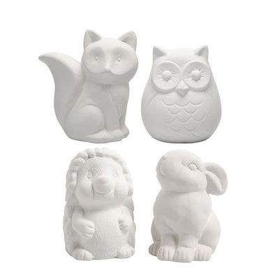 Creativ Company -  Dierenspaarpot crea com terracotta wit 4st ass