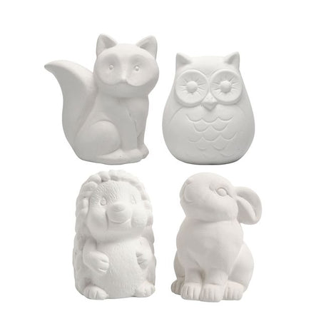 Creativ Company -  Dierenspaarpot crea com terracotta wit 4st ass