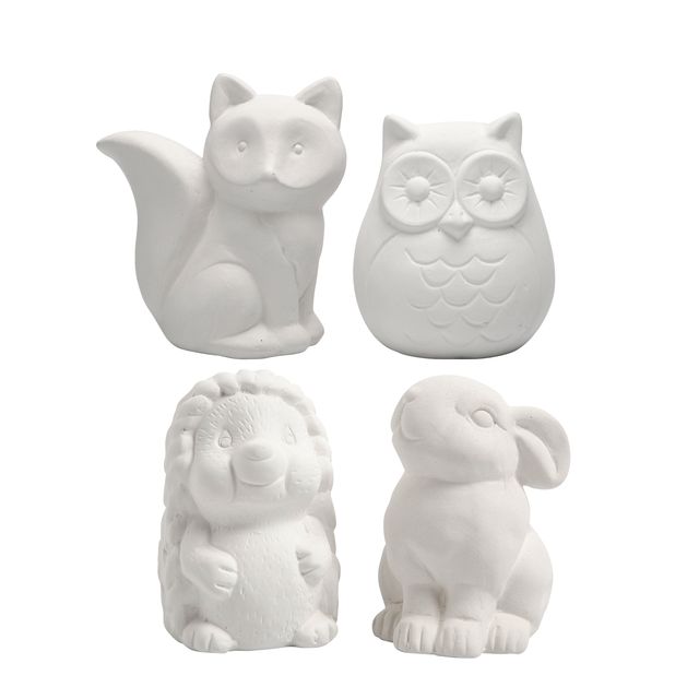 Creativ Company -  Dierenspaarpot crea com terracotta wit 4st ass