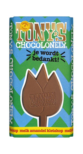 Tony's Chocolonely - Chocolade gifting bar je wordt bedankt | 15 stuks