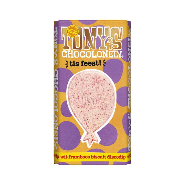 Tony's Chocolonely - Barra de fiesta tis de chocolate 180gr