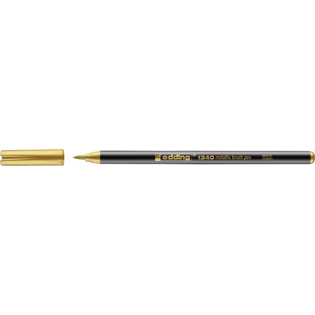 Edding - Brushpen 1340 oro metalizado | 10 piezas