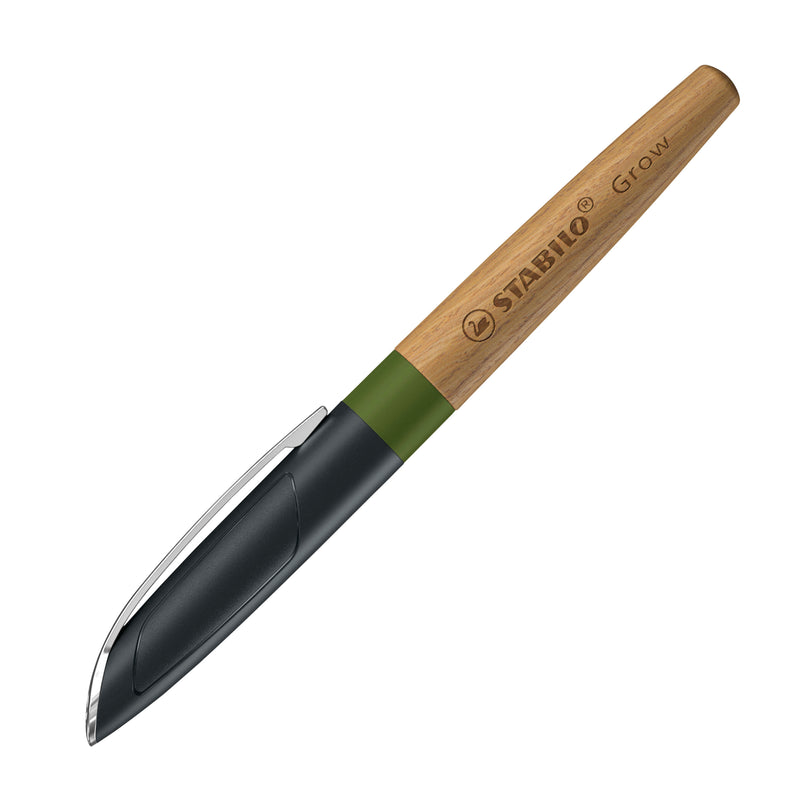 Stabilo - Fountain pen Grow medium moss green/oak