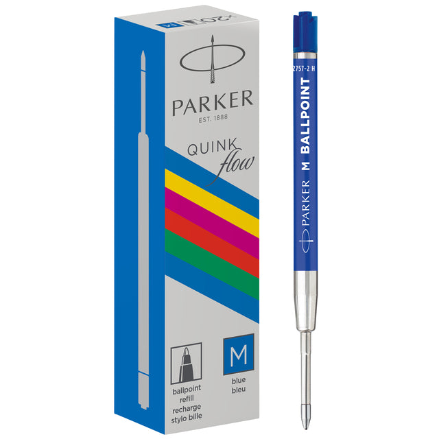 Parker - Ballpin Remplissant Parker Economic M Blue | Boîte extérieure une pièce de 20