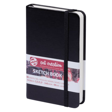 Talens Art Creation - Skizzenbuch Art Creation 80 weiße Blätter 140gr 90x140mm schwarz | 5 Stück