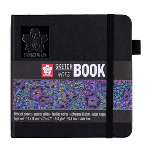 Sakura -  Schetsboek 80 zwarte vellen 120x120mm zwart