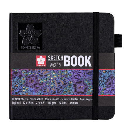 Sakura -  Schetsboek 80 zwarte vellen 120x120mm zwart