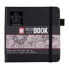 Sakura - Cuaderno de bocetos 80 hojas blancas 140gr 120x120mm negro | 5 piezas