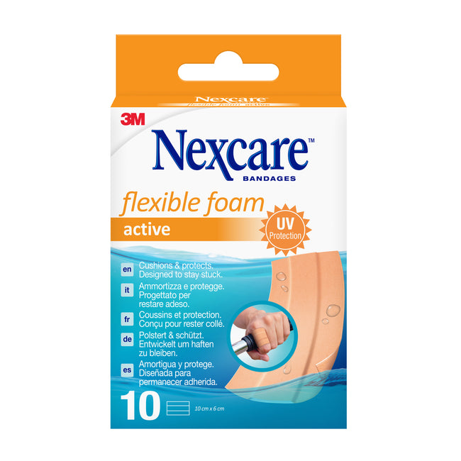 3M - Wound plaster nexcare active flex foam 6x10cm 10 pcs | 14 pieces