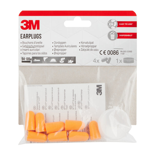 3M - Oordoppen 3m 1100 met opbergdoos 4 paar 94-105db | 12 stuks