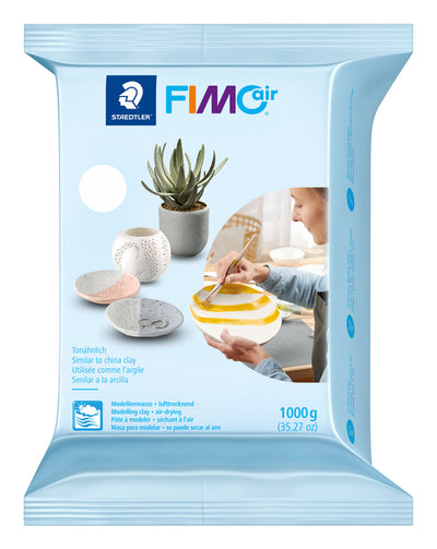 Fimo Staedtler - Pâte à modeler Fimo Air 1000grammes blanc | 6 pièces