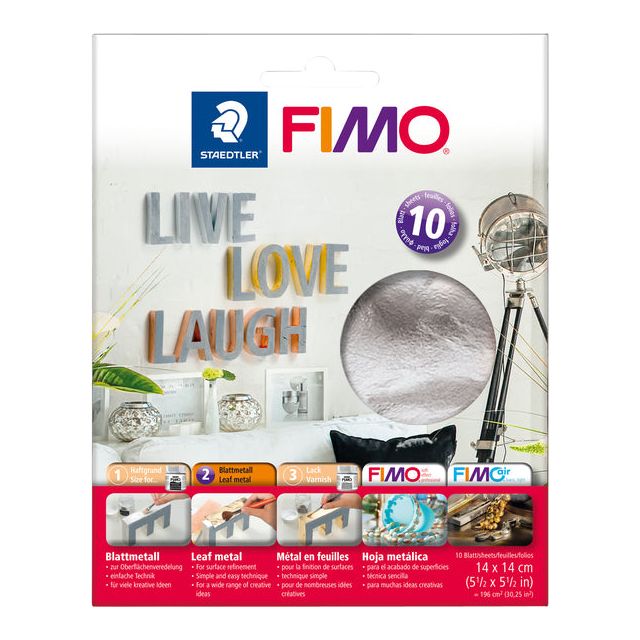 FIMO Staedtler - Leaf Metal Fimo Silver 10 Feuille | 10 pièces