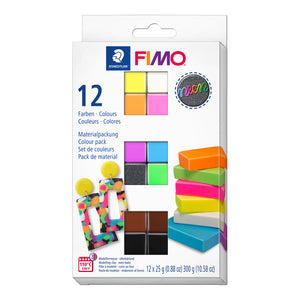 Fimo Staedtler - Clay fimo effect color pack 12 neon color
