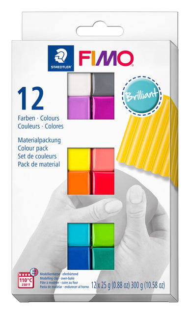 Fimo Staedtler - Clay Fimo soft color pack of 12 brilliant colours