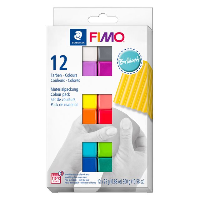 Fimo Staedtler - Clay Fimo soft color pack of 12 brilliant colours