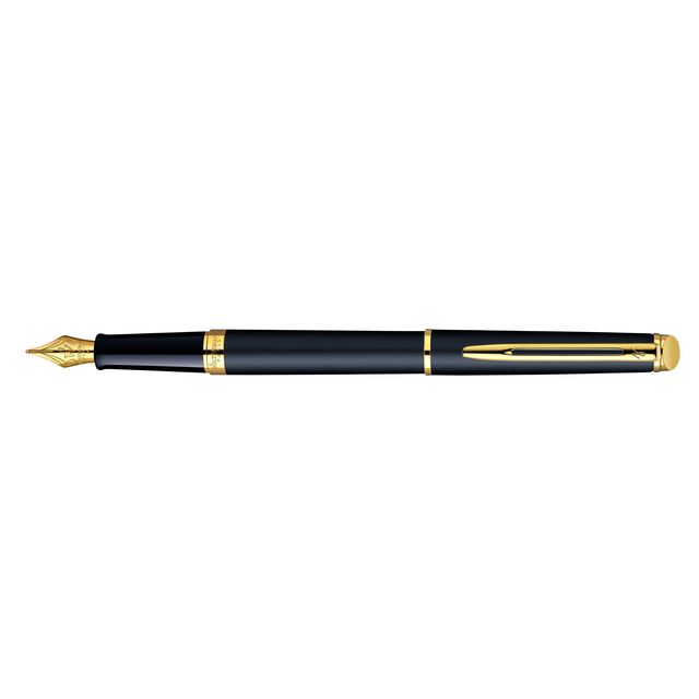 Waterman - Fountain pen Hémisphère matt black GT medium